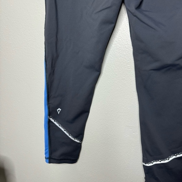 Ivivva by Lululemon Girls Leggings 12 Gray Blue Orange Colorblock Dance Gym - Picture 7 of 8